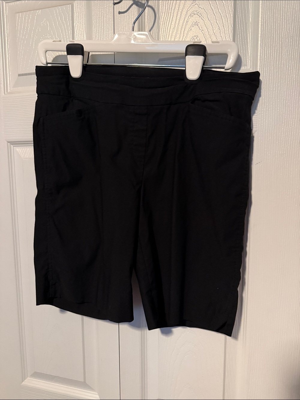 Hilary Radley Black Pull-On Bermuda Shorts